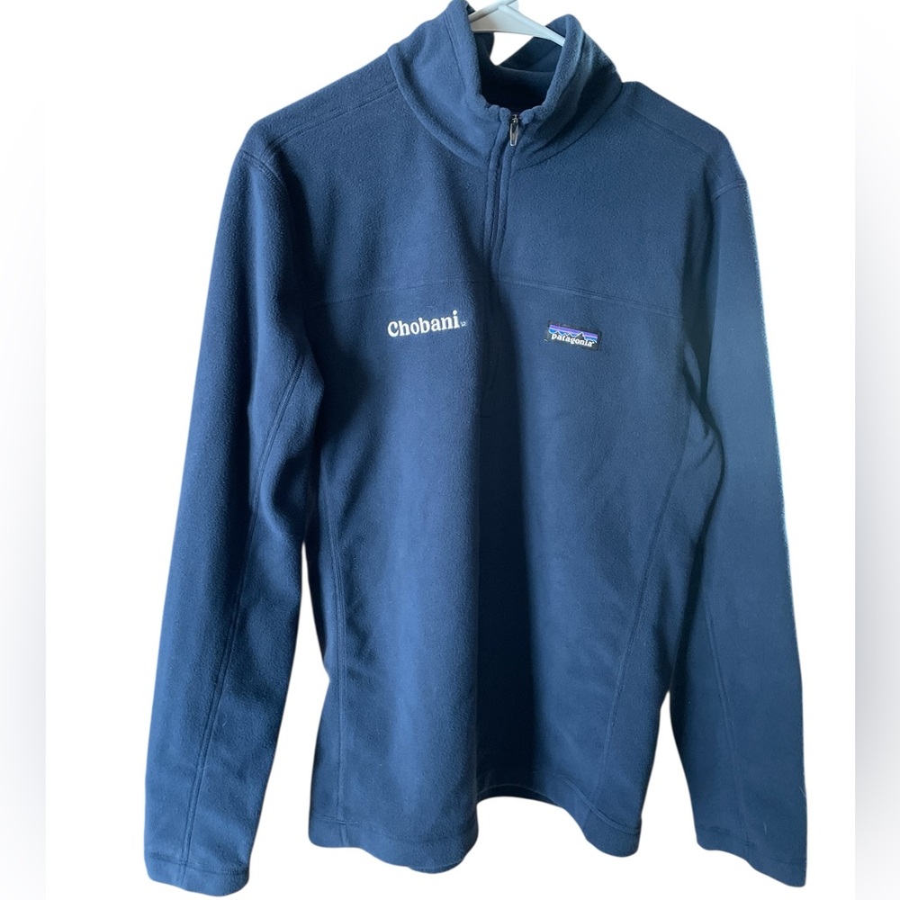 Patagonia Men’s Micro D Fleece Pullover Navy Blue Quarter Zip Size Small